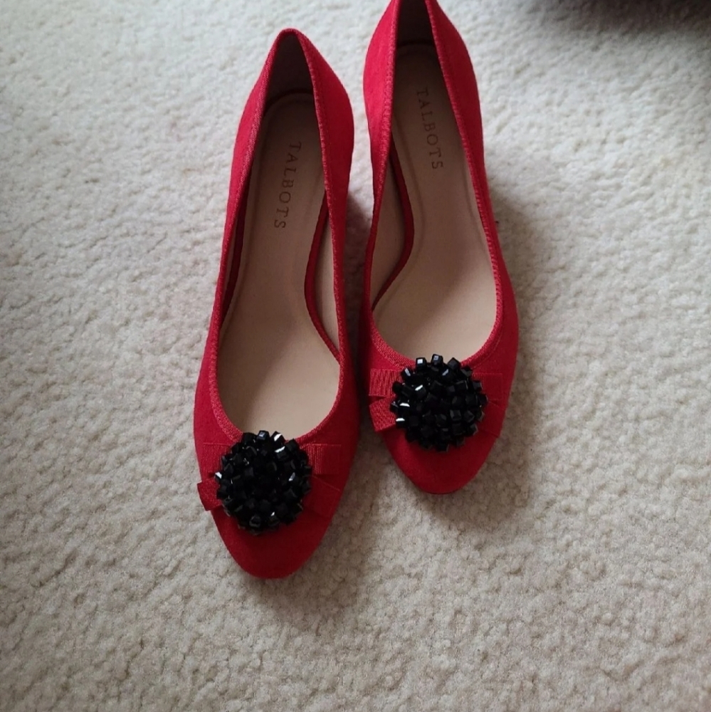 Talbots red heels size 8